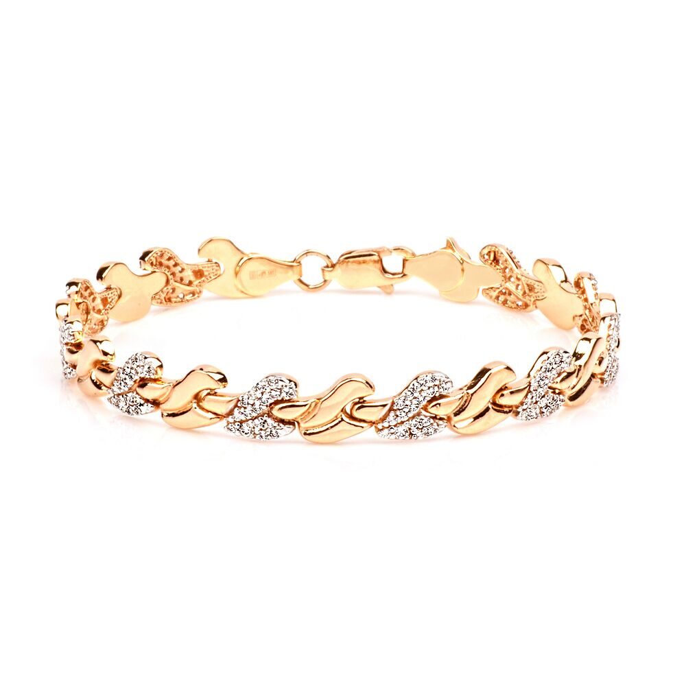 Braslet-iz-krasnogo-zolota-585-probyi-s-fianitami